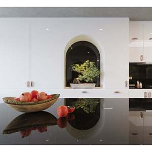 Grande dalle de quartz noir étincelant imperméable Unionstone avec un design moderne pour application murale - Product Image 4