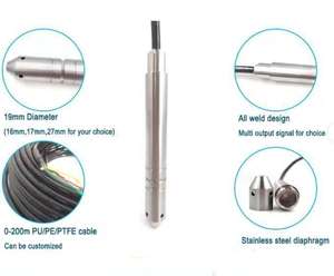 Düşük Tüketim Paslanmaz Çelik Hidrostatik Verici Dalgıç Su Deposu Seviye Sensörü Sıvı Seviye Tespit Aracı - Product Image 1