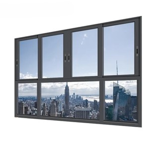 Ventana corredera de aluminio personalizada de alta calidad con vidrio templado, energéticamente eficiente, insonorizada, precio de fábrica - Product Image 1