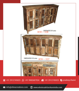 ตู้ไม้เก่าเฟอร์นิเจอร์ห้องนั่งเล่นทำจากไม้เนื้อแข็งดีไซน์ทันสมัยตามสั่ง - Product Image 3