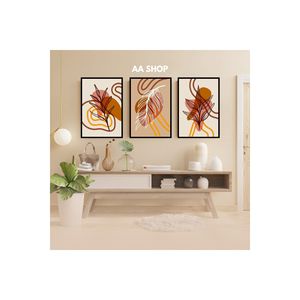 Ensemble de table en MDF de 70 pouces avec 3 feuilles de fleurs imprimées en couleur, cadre de haute qualité sans décoloration, peintures de qualité. - Product Image 1