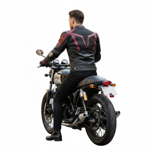 Veste de moto pour homme en polyester uni de qualité supérieure, avec option de taille et de couleurs personnalisées. - Product Image 2