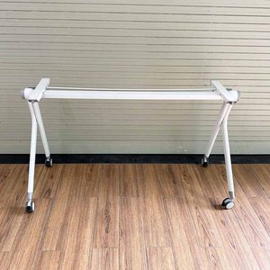 Minimally Designed <b>Foldable</b> Office Furniture <b>Table</b> <b>Legs</b> with Wheels - Product Image 6