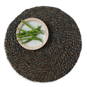 Sous-plats en herbe de mer noire, tissés à la main, sous-plats en herbe de mer, sous-plats en paille écologiques, prix d'usine - Product Image 1