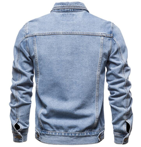 Chaquetas Vaqueras de Algodón 100% para Hombre, Estilo 2025, con Decoración de Piel, Tallas Grandes, Corte Regular, Mangas Largas, Bordado, Ropa Exterior - Product Image 2