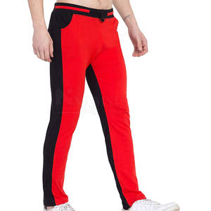 Pantalones de algodón de lona con patrón recto de cintura alta personalizados, ropa de calle de gran tamaño para hombre, informal para la temporada de primavera al mejor precio - Product Image 1