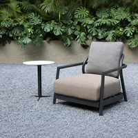 Ensemble de chaises longues d'extérieur en acier inoxydable, fauteuils de club de plage, mobilier de qualité commerciale