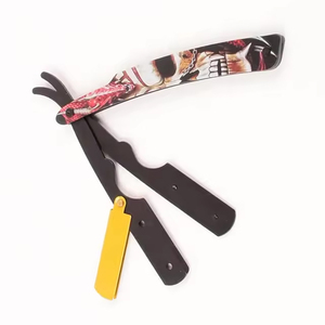 มีดโกนขอบตรงพับได้มีดโกนหนวดตรงพับได้ทำจากสเตนเลสสตีล - Product Image 3