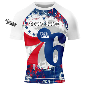 Chemises anti-éruptions cutanées personnalisées sublimées pour hommes MMA Rash Guard vente en gros Rash guard Compression à manches courtes - Product Image 1