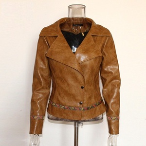 Chaqueta de cuero de mujer cálida de invierno de lona impresa transpirable impermeable a prueba de viento ropa informal personalizable de alta calidad - Product Image 5