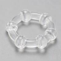 Anneau de retardement à trois anneaux perlés en silicone souple, écarteur de prépuce, étanche, jouet pour adulte, modèle Guangzhou 00013