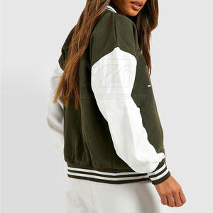 Chaqueta Letterman de Otoño Invierno para Mujer, de Algodón Tejido, Hecha a Medida, de Alta Calidad, Secado Rápido y Transpirable - Product Image 2