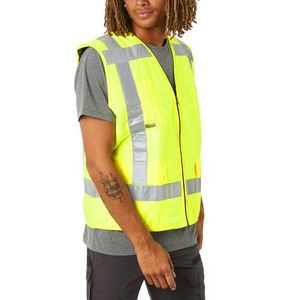 Nuevo Chaleco de trabajo de verano para hombres, lona duradera, logotipo personalizado, alta visibilidad, seguridad, función Reversible, ropa exterior - Product Image 3