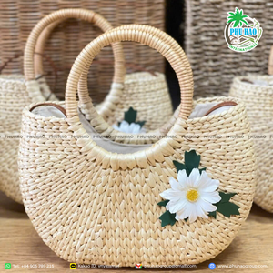Hot Product Stylish and Durable: Vintage Beach Hyacinth Handbag for Summer <b>Fun</b> with High Quality - Product Image 5