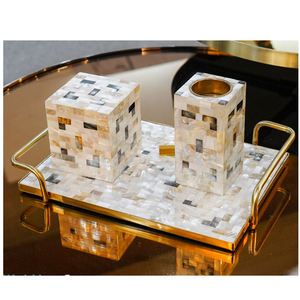 Brûleur Royal Bakhoor Vente à Chaud Décor à la Maison Bois Mabkhara Os Incrustation Brûleur Nacre Incrustation Bakhoor Plateau Ensemble pour Usage Domestique - Product Image 1