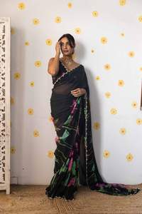 Dupatta Banarasi de Rayón para Mujer, Estilo Étnico Indio, Atuendo de Verano para Fiesta, Estilo Pakistaní, Conjunto de Sari, Estampado en Relieve, Secado Rápido, Ajuste Holgado, Vintage - Product Image 3