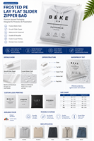 Sacs refermables en plastique PE réutilisables, emballage mat refermable pour vêtements, sous-vêtements, vêtements, sac à fermeture éclair givré, impression offset 10x15cm