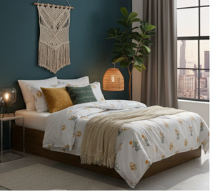 Drap de lit 100% coton 93x108, tissu non tissé doux et artisanal, offrant une absorption de l'humidité, 130GSM, résistance, confort durable - Product Image 2