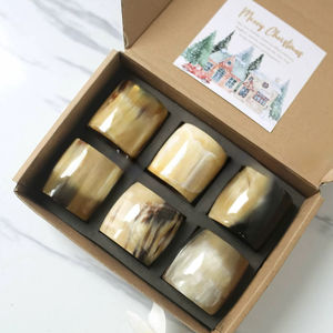 Servilleteros de Cuerno de Búfalo, Porta Servilletas Redondos para Hoteles de Lujo, Restaurantes y Mesas de Boda, Alta Calidad - Product Image 1