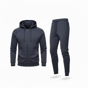 Conjunto Deportivo Personalizado con Logotipo, Chaqueta con Capucha y Pantalones de Forro Polar para Invierno, 100% Algodón, Transpirable, de Secado Rápido, OEM, Unisex, para Adultos - Product Image 4