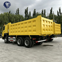 Самосвал Sinotruk Howo 6x4 для тяжелых условий эксплуатации, б/у, дизельный, с гидравлическим подъемным цилиндром для перевозки песка и камня