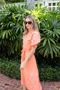 Alta moda bordado manga corta hasta la rodilla personalizar diseño Floral hecho a mano largo Maxi - Product Image 3