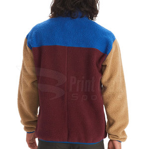 Chaqueta de Forro Polar Sherpa Cómoda para Adultos, Chaqueta de Invierno de Forro Polar Sherpa Sostenible en Color de Contraste - Product Image 4