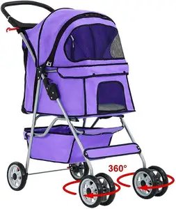 TH-PSP-053 Vietnam Modern Pet Trolley supplier Dog stroller Cart For Medium Animal Pet Cart Carrier