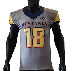 Personnalisable Respirant Anti-Bactérien Anti-UV Séchage Rapide D'été À Manches Courtes Football Américain Uniformes Plus Taille Imprimé Conception - Product Image 1