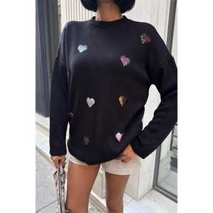 Pull en tricot à motif cœur style décontracté Molly - 1339 - Product Image 2