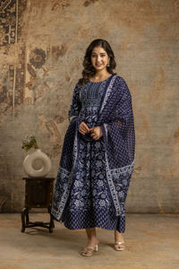 Stylish Printed Anarkali <b>Kurti</b> with Dupatta Long Rayon Gown <b>for</b> <b>Women</b> Readymade Ethnic <b>Kurti</b> Set <b>For</b> <b>Womens</b> - Product Image 4