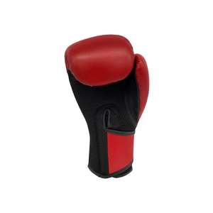 Gants de boxe rouges en PU avec fermeture Velcro, équipement d'entraînement respirant pour adultes de 14 ans et plus - Product Image 3