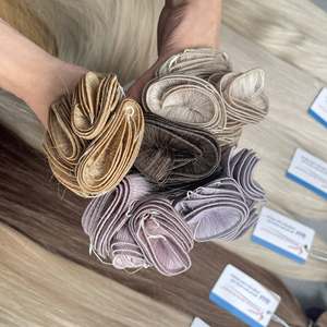 Prix de gros Produit brut Vietnamien Extension de cheveux noué à la main Trame de cheveux de vraie femme Cheveux - Product Image 1