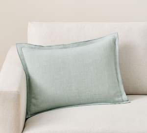 Oreiller et housses de coussin en lin 100% de style européen en coton tissé pour décor de salon solide et élégant pour un usage domestique - Product Image 6