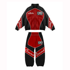 Cortavientos con estampado de logotipo de alta calidad para mujer, conjunto de talla grande 2025, venta al por mayor, nuevo diseño, cortavientos OEM para hombre y mujer, logotipo personalizado - Product Image 2