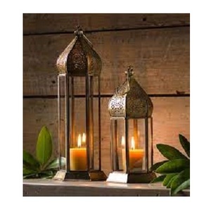 Luxury Hotels Tabletop Decoration Gold Finished Metal <b>Candle</b> <b>Holder</b> and <b>Lanterns</b> for Room Searchlights and Hotels - Product Image 3