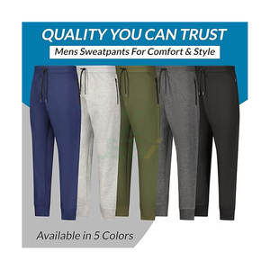 Pantalones Deportivos Rectos para Hombre, Pantalones de Chándal Atléticos con Bolsillos con Cremallera, Transpirables, de Secado Rápido, 100% Algodón, para Gimnasio, Entrenamiento, Correr, Fitness, Casual - Product Image 6