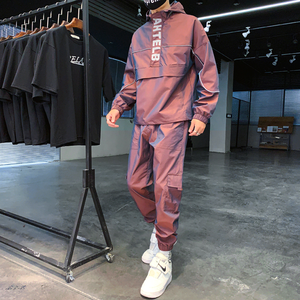 Conjunto personalizado cortavientos OEM, pantalón y Sudadera con capucha para hombre, venta al por mayor, chándal personalizado para mujer, conjuntos para correr para hombre, ropa de entrenamiento - Product Image 6