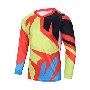 Conçu sur mesure maillot de course de motocross à manches longues impression de haute qualité pour adultes grande taille respirant vêtements de course automobile - Product Image 2