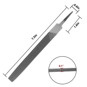 Lime à main en acier à haute teneur en carbone avec revêtement TiCN, double denture, coupe moyenne, plate et demi-ronde, 8 pouces de longueur, 2 pièces - Product Image 2
