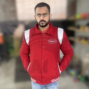 Chaqueta bomber bordada de chenilla de lana con logotipo personalizado para hombre, diseño universitario en blanco de alta calidad, relleno de algodón transpirable para invierno - Product Image 4