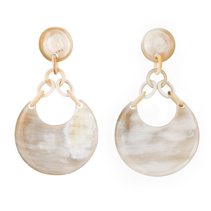 Pendientes de cuerno de búfalo hechos a mano, accesorios de moda sostenibles, pendientes hechos de cuerno, logotipo personalizado, pendientes de joyería de cuerno de búfalo - Product Image 4