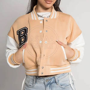 Uso al aire libre Crop Letterman Jacket Venta al por mayor Crop Letterman Jacket Venta caliente Crop Letterman Jacket - Product Image 6