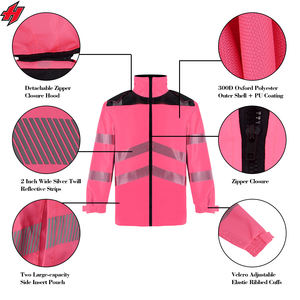 Factory High Visibility Waterproof Windproof <b>Safety</b> Jacket High Quality Heat Transfer Reflective <b>Tape</b> <b>Safety</b> Jacket - Product Image 5