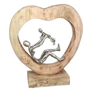 Sculpture d'arbre en métal artisanale inspirée de la nature, vendue à chaud, dans un cadre circulaire en bois, art inspiré de la nature, décoration de table pour la maison - Product Image 4