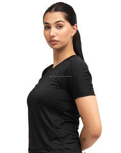 Camiseta de manga corta ajustada para mujer de talla XL, estilo deportivo de calidad superior, diseño estampado transpirable, punto sólido - Product Image 5
