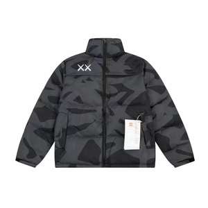 Veste d'hiver unisexe dégradée élégante imperméable respirante chaude 100% coton col montant vintage doudoune - Product Image 2