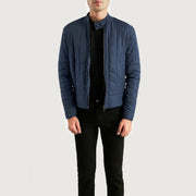 Chaquetas acolchadas de lana de estilo personalizado para hombre con manga larga transpirable precio al por mayor disponible para la venta color azul cómodo - Product Image 3