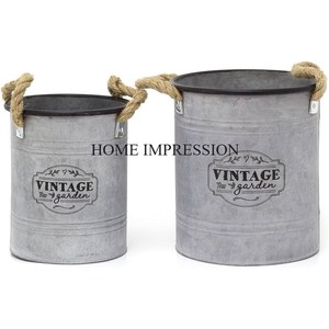 New Arrival Antique Finishing Metal <b>Planter</b> Pot for Home and Garden Wedding Decoration Versatile Flower Display & Storage Bucket - Product Image 3