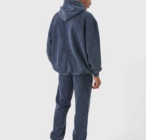 Vêtement pour adulte, haut de survêtement pour homme, lavage à l'acide, tendance, anti-rides, haute qualité, prix bas, survêtement pour homme lavage à l'acide, sur mesure - Product Image 4